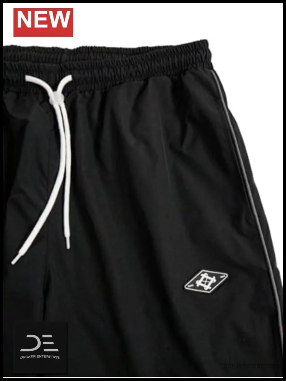 Baggy Parachute Track Pants Men's Sweatpants with Pockets Drawstring Joggers